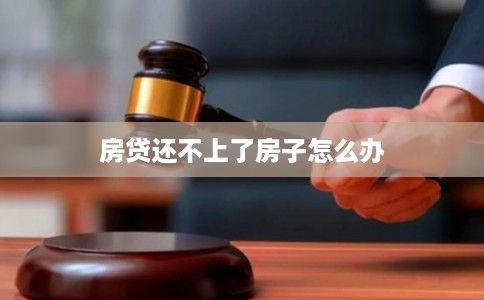 房贷还不上了房子怎么办