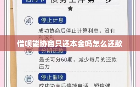 借呗能协商只还本金吗怎么还款