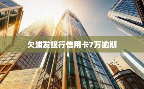 欠浦发银行信用卡7万逾期