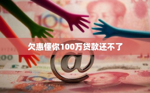 欠惠懂你100万贷款还不了
