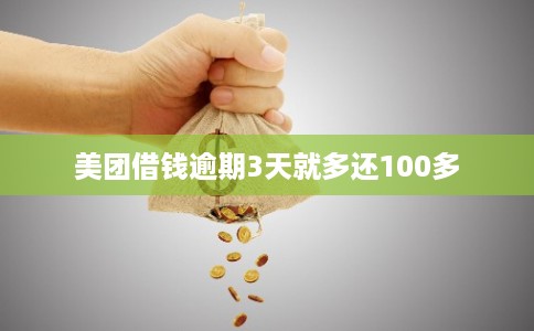 美团借钱逾期3天就多还100多