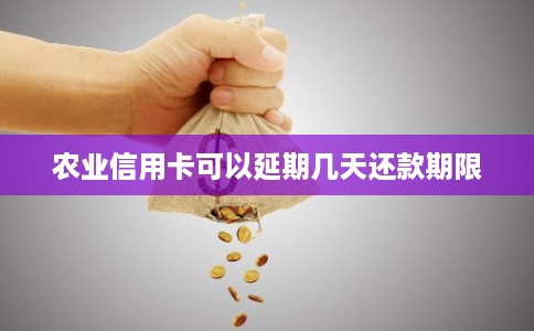 农业信用卡可以延期几天还款期限