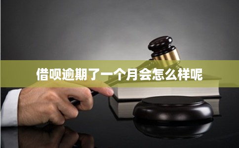 借呗逾期了一个月会怎么样呢