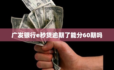 广发银行e秒贷逾期了能分60期吗