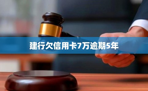 建行欠信用卡7万逾期5年