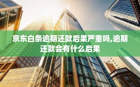 京东白条逾期还款后果严重吗,逾期还款会有什么后果