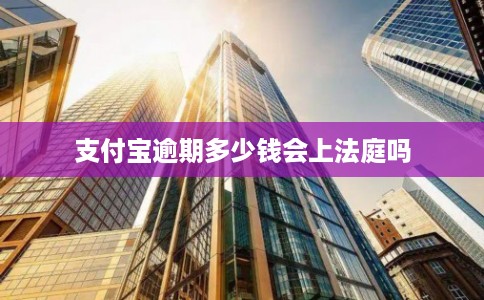 支付宝逾期多少钱会上法庭吗