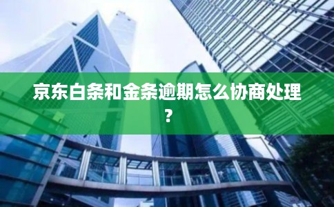 京东白条和金条逾期怎么协商处理？