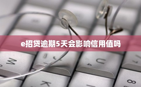 e招贷逾期5天会影响信用值吗