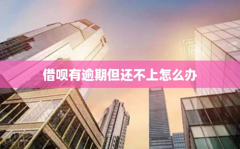 借呗有逾期但还不上怎么办