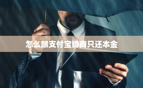 怎么跟支付宝协商只还本金