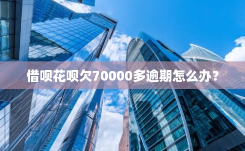 借呗花呗欠70000多逾期怎么办？