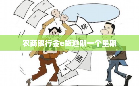 农商银行金e贷逾期一个星期