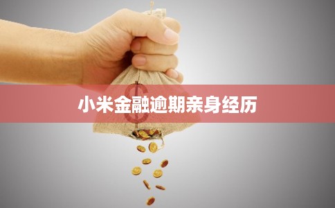 小米金融逾期亲身经历