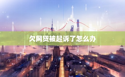 欠网贷被起诉了怎么办