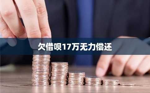 欠借呗17万无力偿还